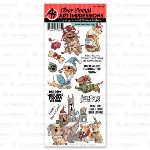 4937 - Clear Stamp ~ Santa Paws Set