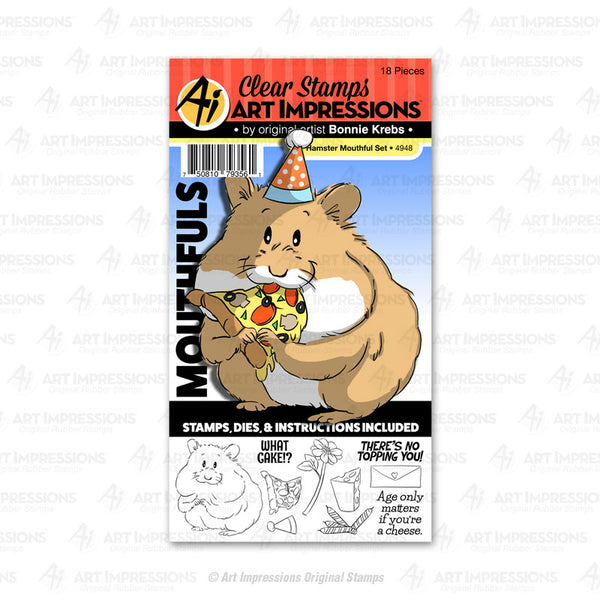 4948 - Clear Stamp & Die Set ~ Hamster Mouthful