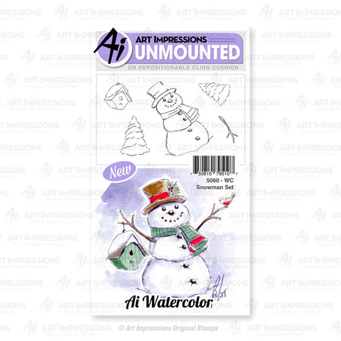 WC5060 - Cling Stamps ~ WC Snowman  Set