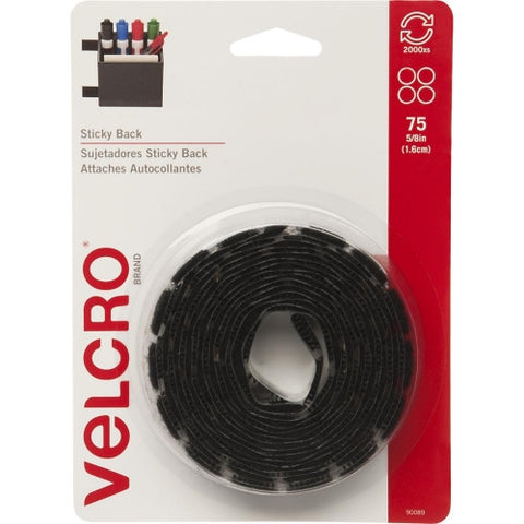 90089 Velcro Sticky Back Coins ~ Black