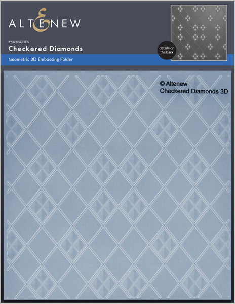 ALT6656 ~ Checkered Diamonds 3D Folder