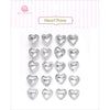 Heart Pave Crystal Embellishments ~ Assorted Colours