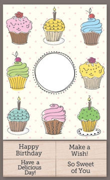 CK204 Cupcake Cards with Messages