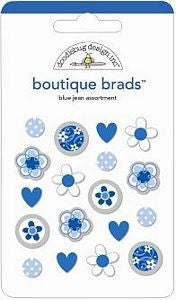DB-1906 Boutique Brads ~ Blue Jean