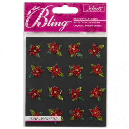 EK132 Jolee's Bling ~ Mini Poinsettias