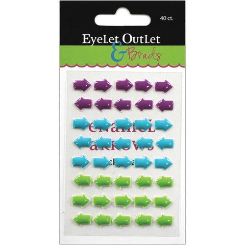EOB-2148 Sticky Enamel Arrows ~ Green Blue & Purple